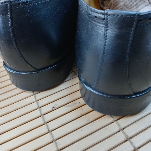Domani Shoes By Johnston & Murphy Monk Strap Buckle Black Brogue Hand Made Itali